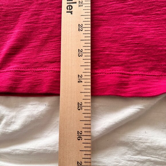 J.Jill Womens Pima Slub Knit V Neck Tee 2X 100% Pima Cotton Pink Beachy Vacation - Picture 10 of 10